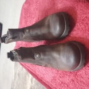 Timberland Big Kids boys Dark Brown Leather Chelsea Boots